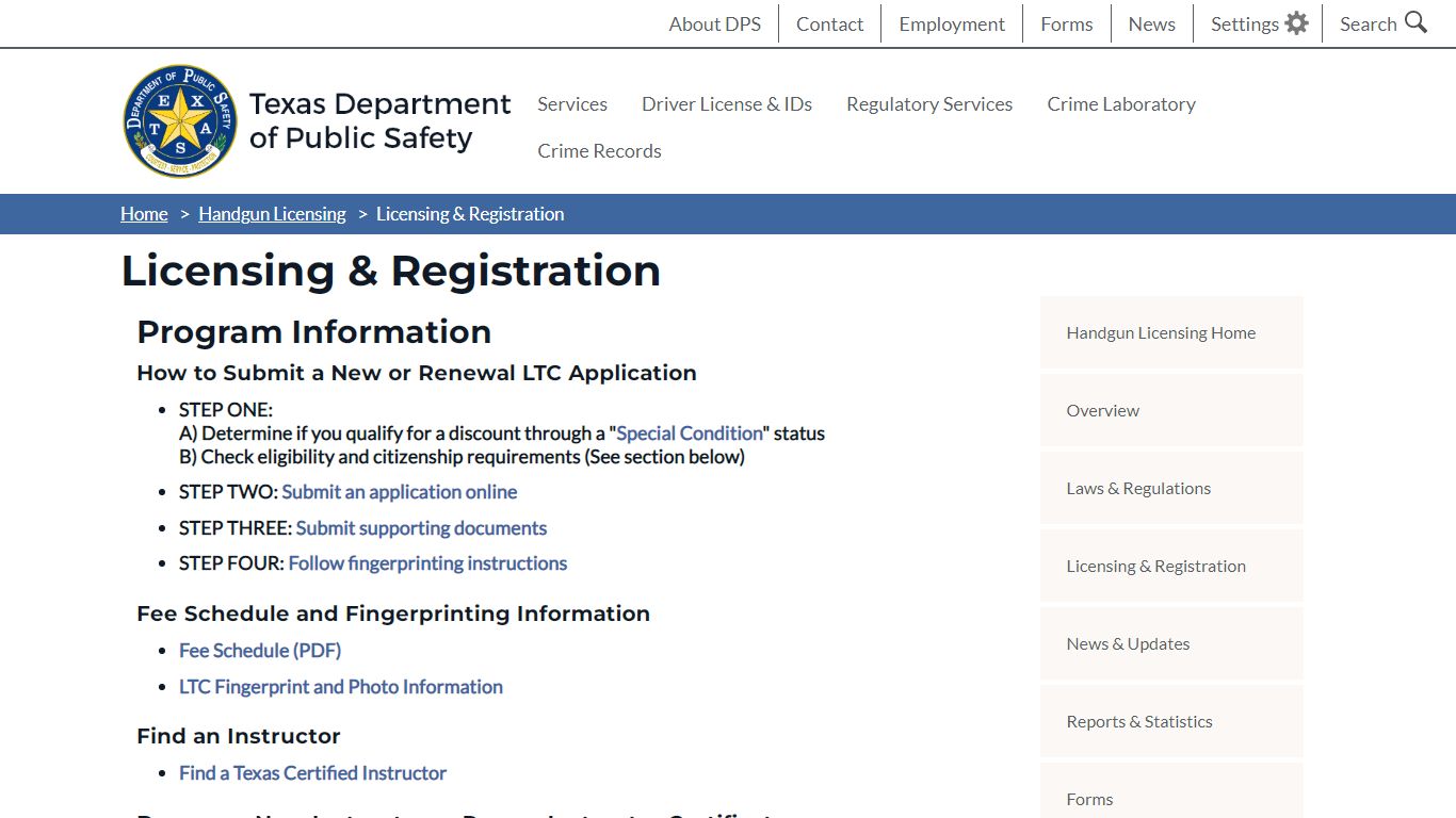 Licensing & Registration | Department of Public Safety